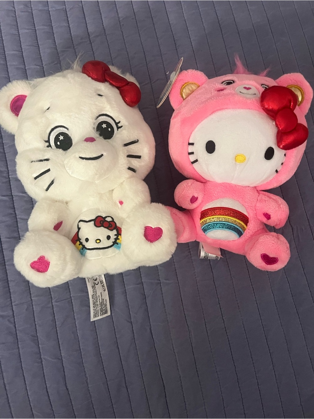 Hello Kitty Plush Duo - hello kitty x care bear collab pair